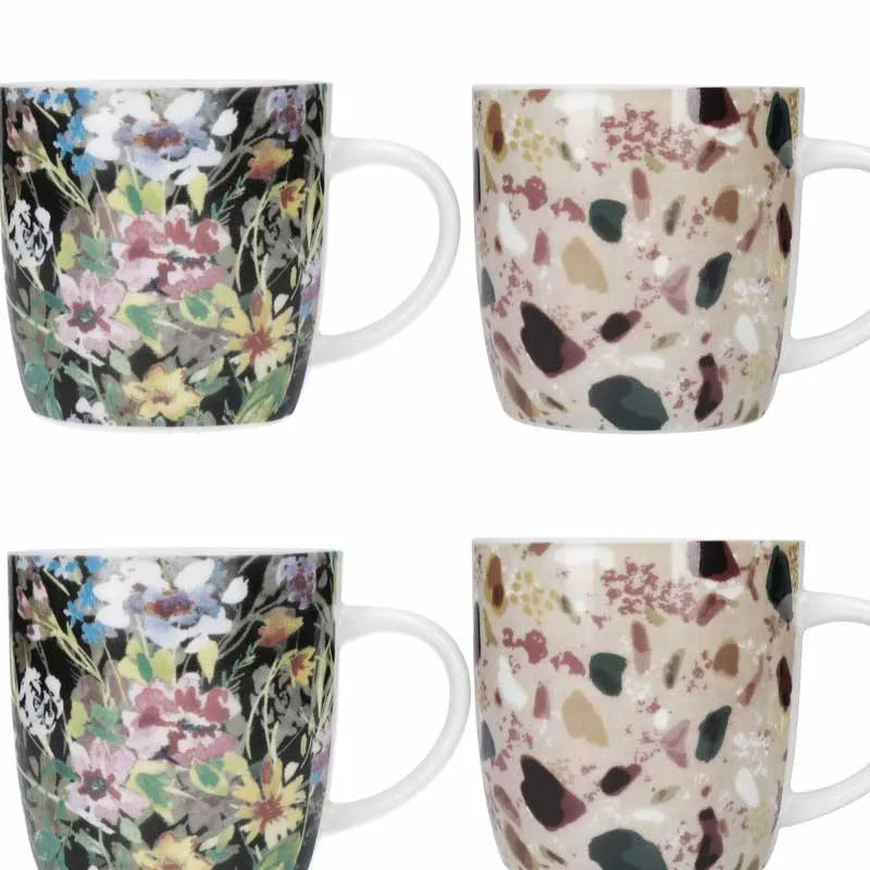 Barrel Mug Set Terazzo Floral | Set of 4 Default Title