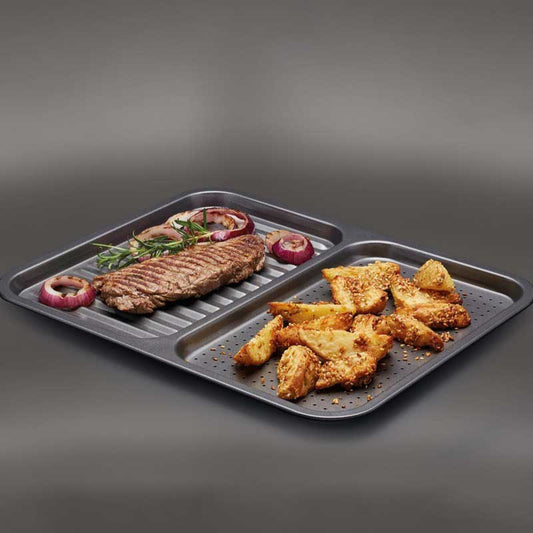 Non Stick 2 in 1 Divided Crisping Baking Tray Default Title