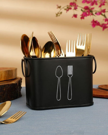 Premium Look Durable Metal Cutlery Organizer | 6 x 4 x 5 inches