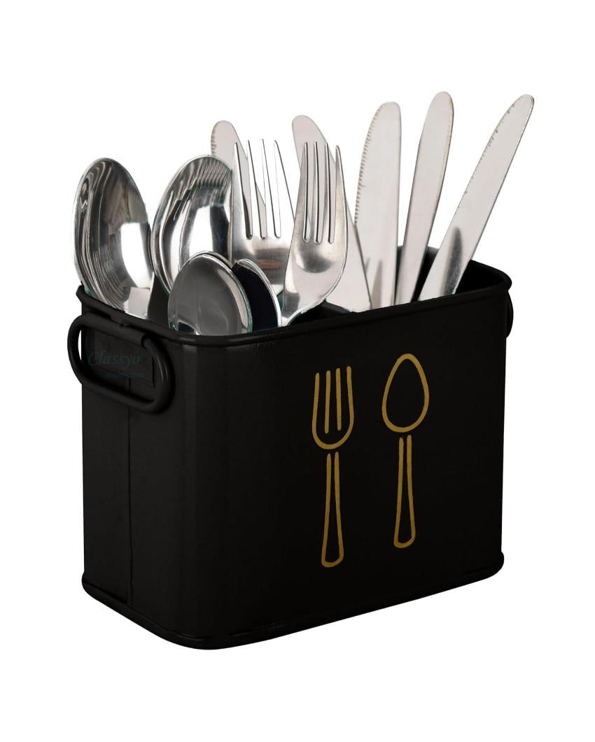 Premium Look Durable Metal Cutlery Organizer | 6 x 4 x 5 inches