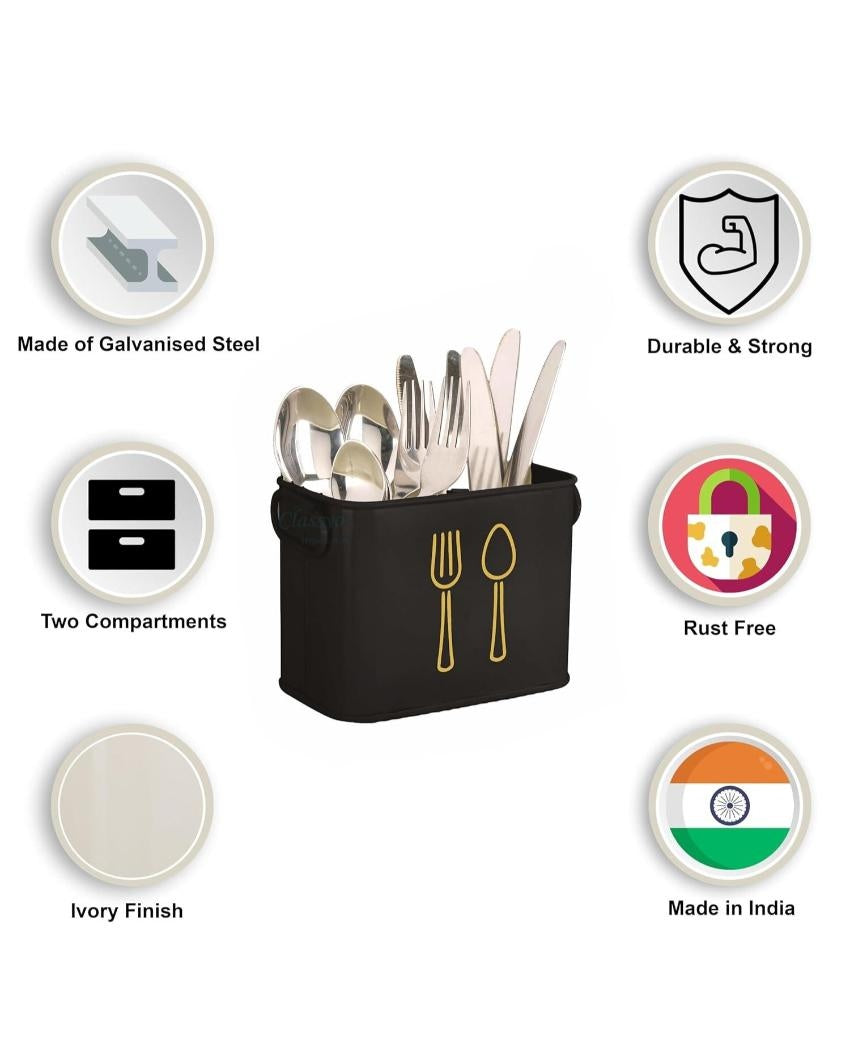 Premium Look Durable Metal Cutlery Organizer | 6 x 4 x 5 inches