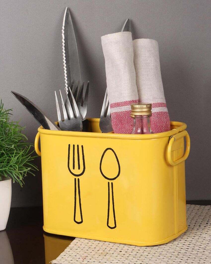 Premium Look Durable Metal Cutlery Organizer | 6 x 4 x 5 inches