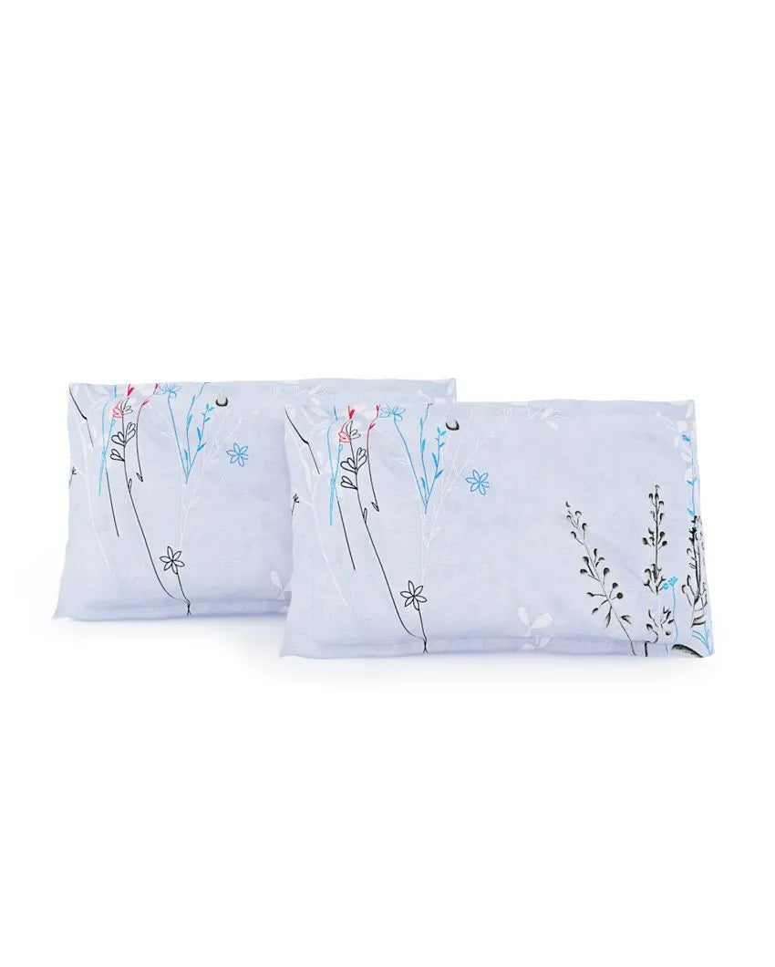 Diana Cotton Fitted Double Bedsheet with 2 Pillow Covers | Double Fitted Size | 72 x 78 Inches