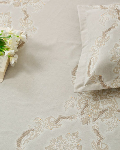 Camila Cotton Fitted Double Bedsheet with 2 Pillow Covers | Double Fitted Size | 72 x 78 Inches