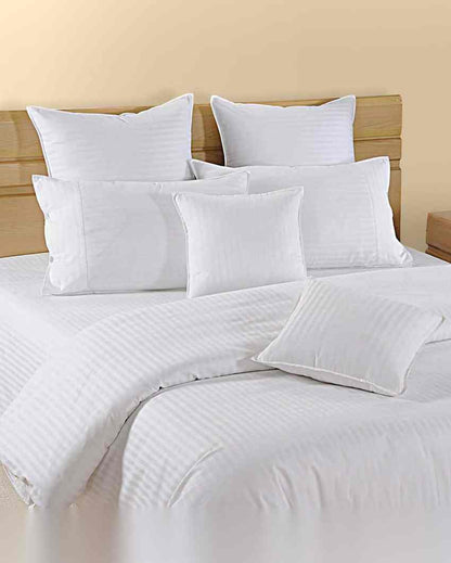 Elegant Sonata Pure Cotton One King Fitted Bedsheet With Two Pillow Covers Set | 78 x 72 x 10 inches