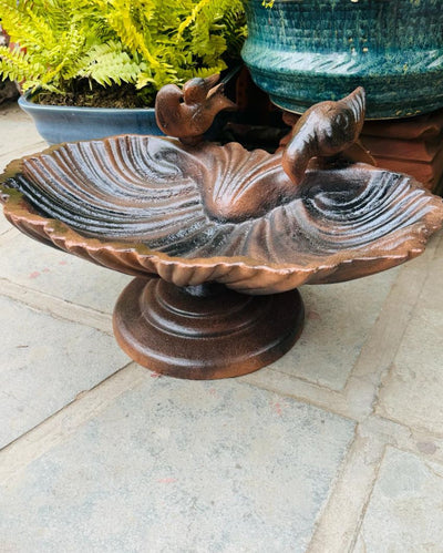 Baseerat Cast iron Bird bath Urli | 19 x 15 x 10 inches