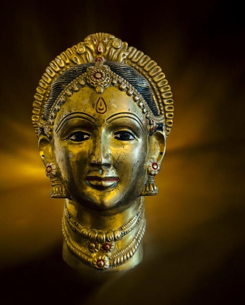 Cultural Reverence Gauri Head Sculpture | 10 x 5 x 4 inches