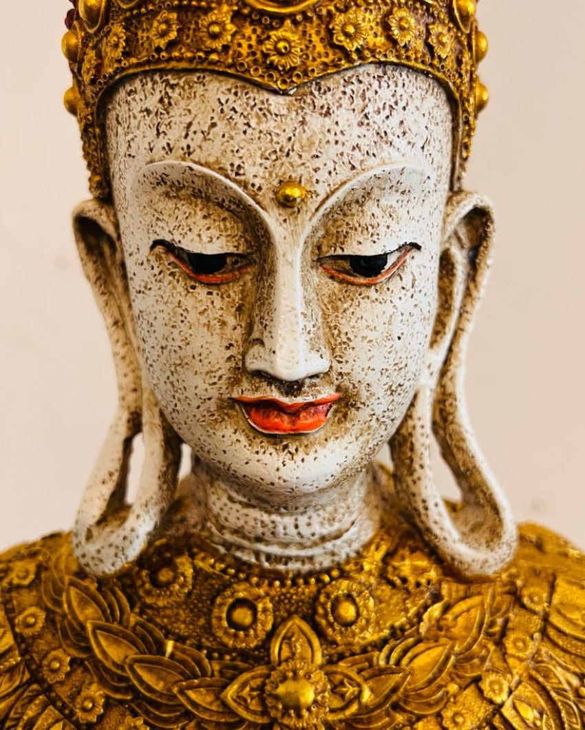 Hand Painted Buddha Head Artful Serenity and Spiritual Elegance