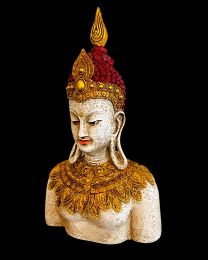 Hand Painted Buddha Head Artful Serenity and Spiritual Elegance