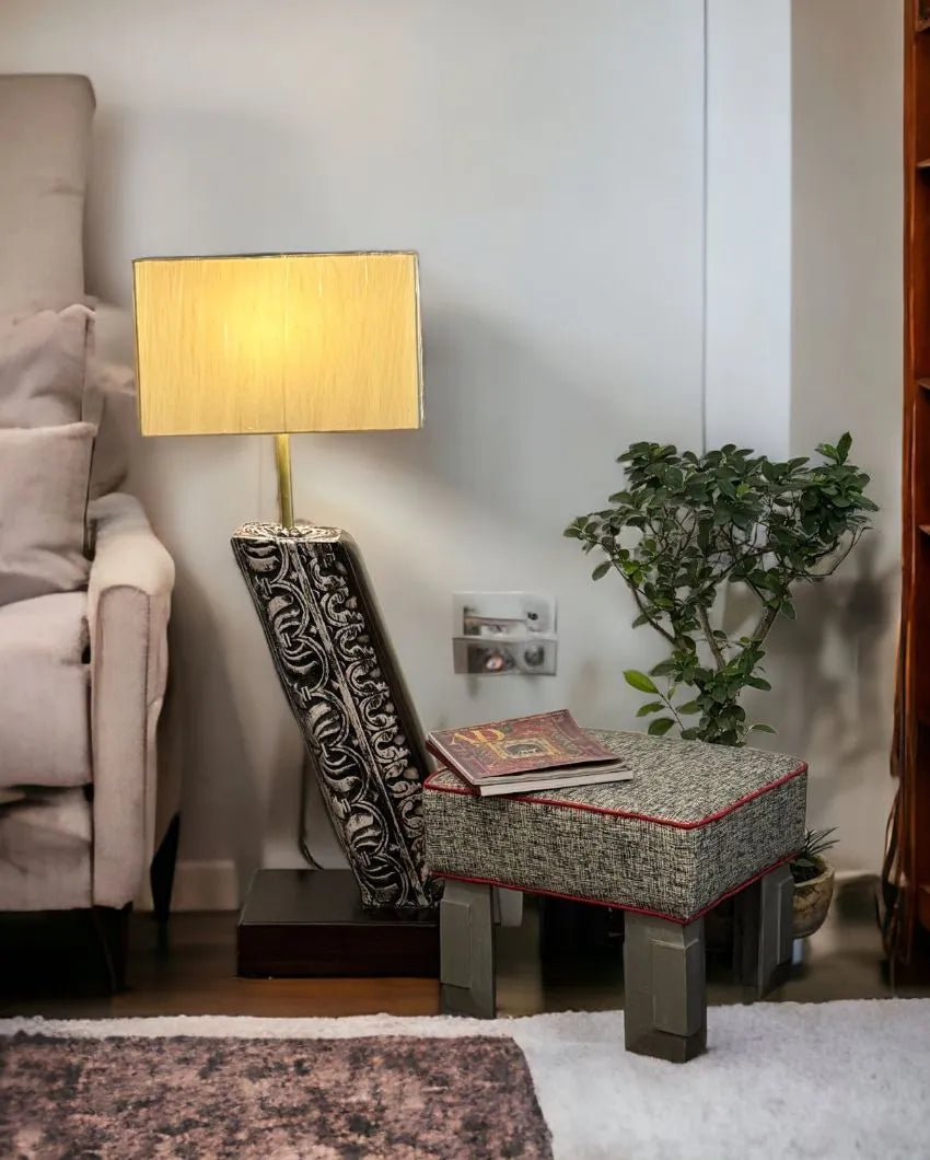 Elegant Tall Wooden Floor Lamp | 3ft