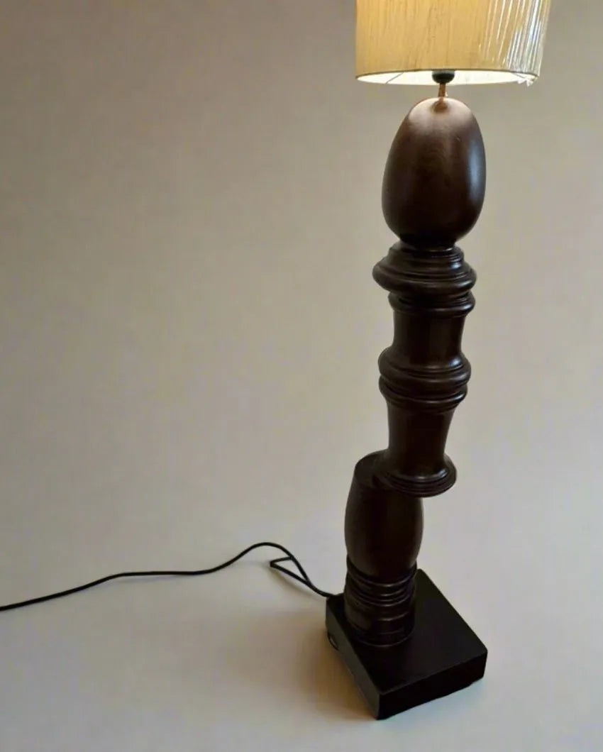 Noor Tall Wooden Lamp Graceful Design with Timeless Appeal | 4.25 Feet