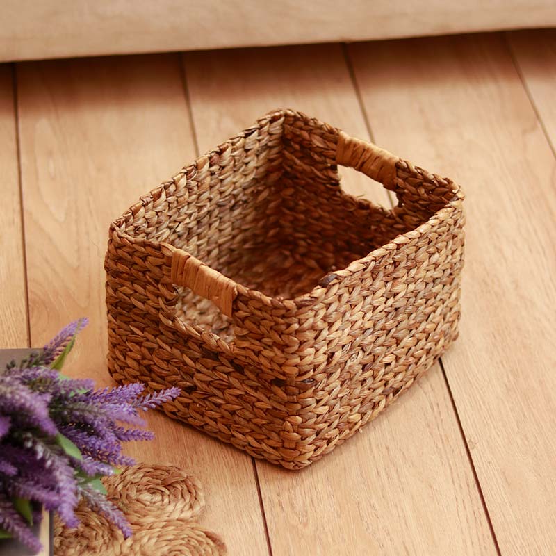 Water Hyacinth Organizer Laundry Basket | 9x8x6 inches