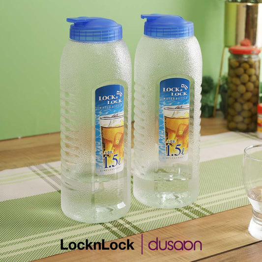 Aqua Easy Grip Plastic Water Bottles| Set Of 2| 1 Liter Default Title