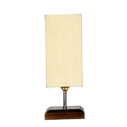 Elegant Off-White Wood Table Lamp with Shade Without Bulb | 5 x 15 inches