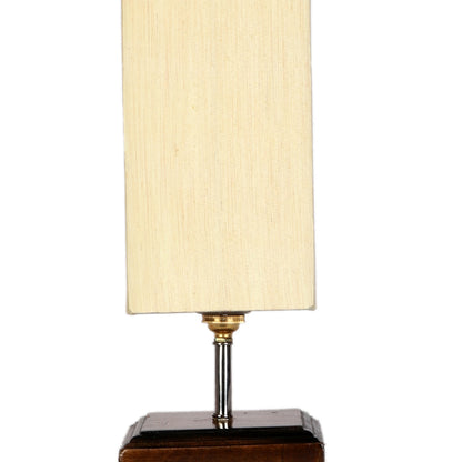 Elegant Off-White Wood Table Lamp with Shade Without Bulb | 5 x 15 inches