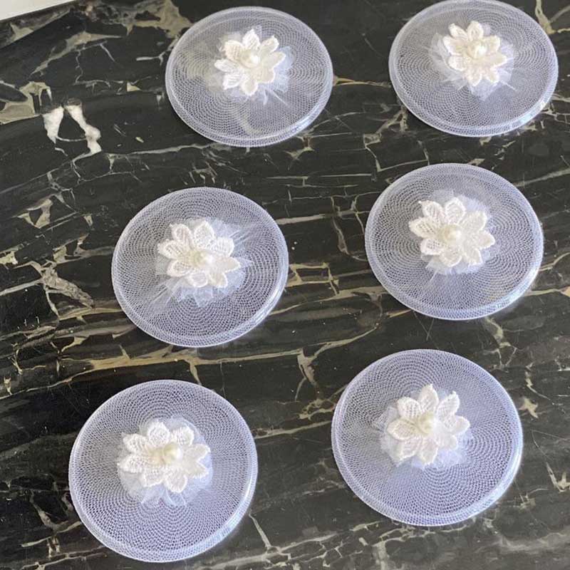 Pretty Flower Pattern Glass Cover | Set of 6