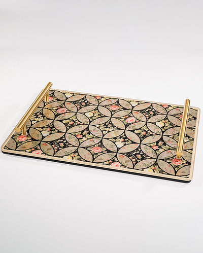 Spectrum Design Garden Bloom Glass Serving Tray | 14 x 9 x 2 inches