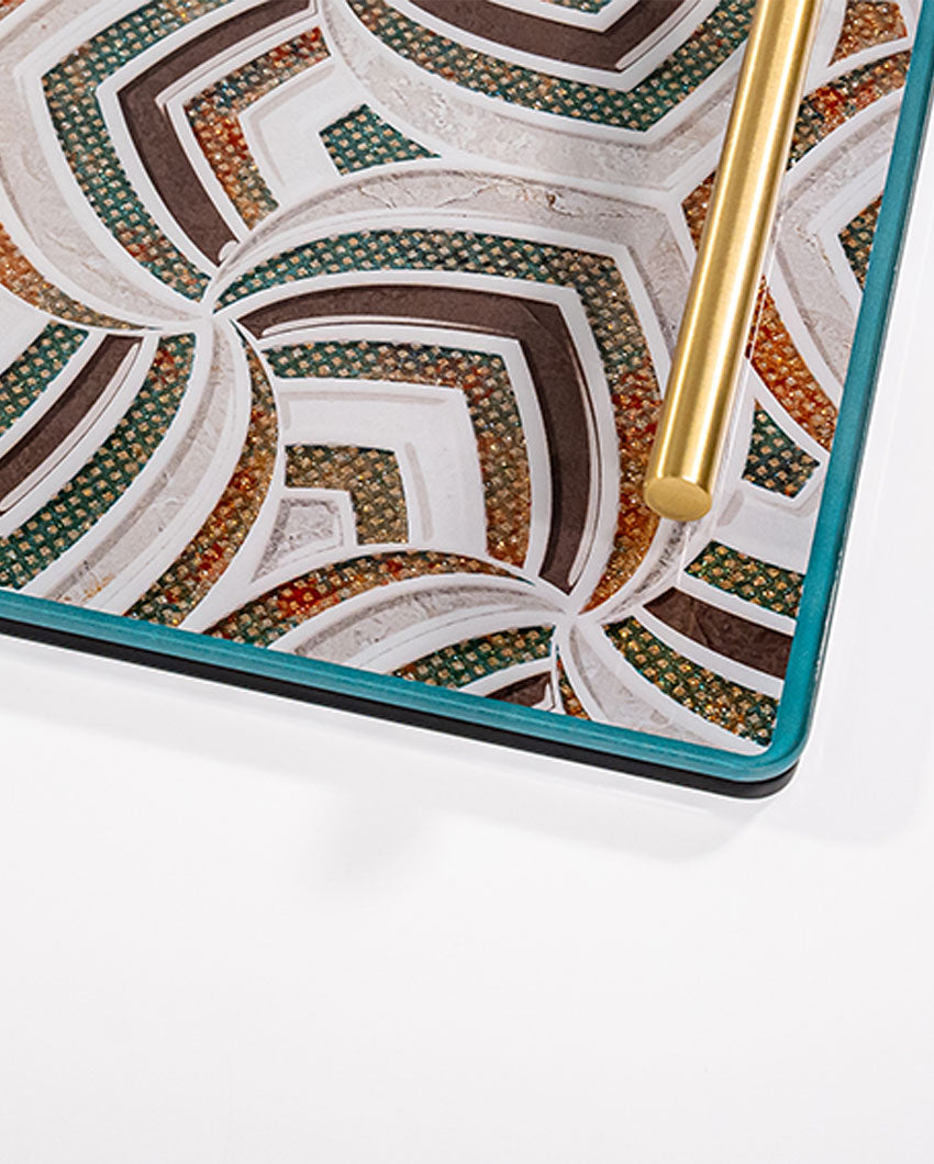 Wildlife Pattern Elegance Spectrum Glass Serving Tray | 14 x 9 x 2 inches