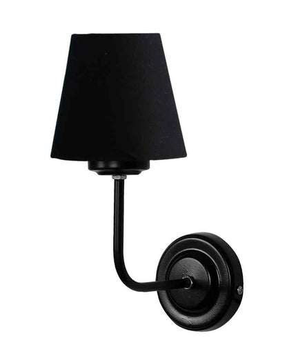 Timeless Classic Cotton Wall Mounted Lamp With Iron Base | 7 x 6 x 10 inches