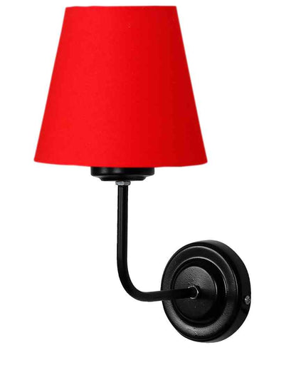 Timeless Classic Cotton Wall Mounted Lamp With Iron Base | 7 x 6 x 10 inches