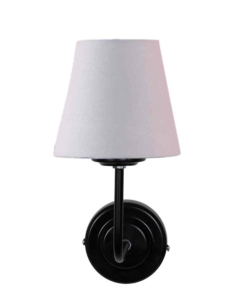 Timeless Classic Cotton Wall Mounted Lamp With Iron Base | 7 x 6 x 10 inches