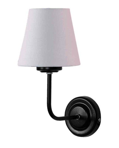 Timeless Classic Cotton Wall Mounted Lamp With Iron Base | 7 x 6 x 10 inches