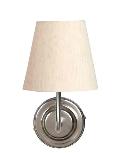 Classic Timeless Cotton Wall Mounted Lamp With Iron Base | 7 x 6 x 10 inches