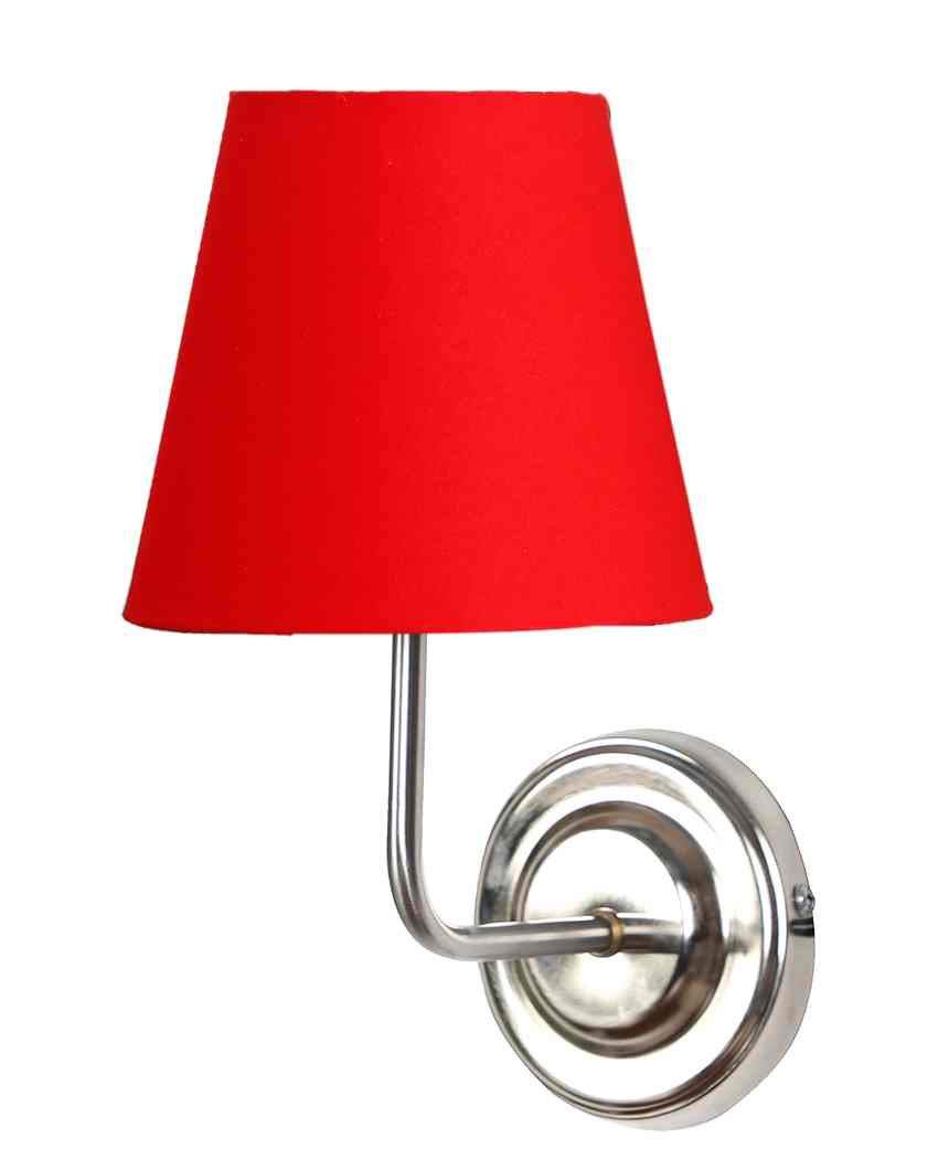 Classic Timeless Cotton Wall Mounted Lamp With Iron Base | 7 x 6 x 10 inches