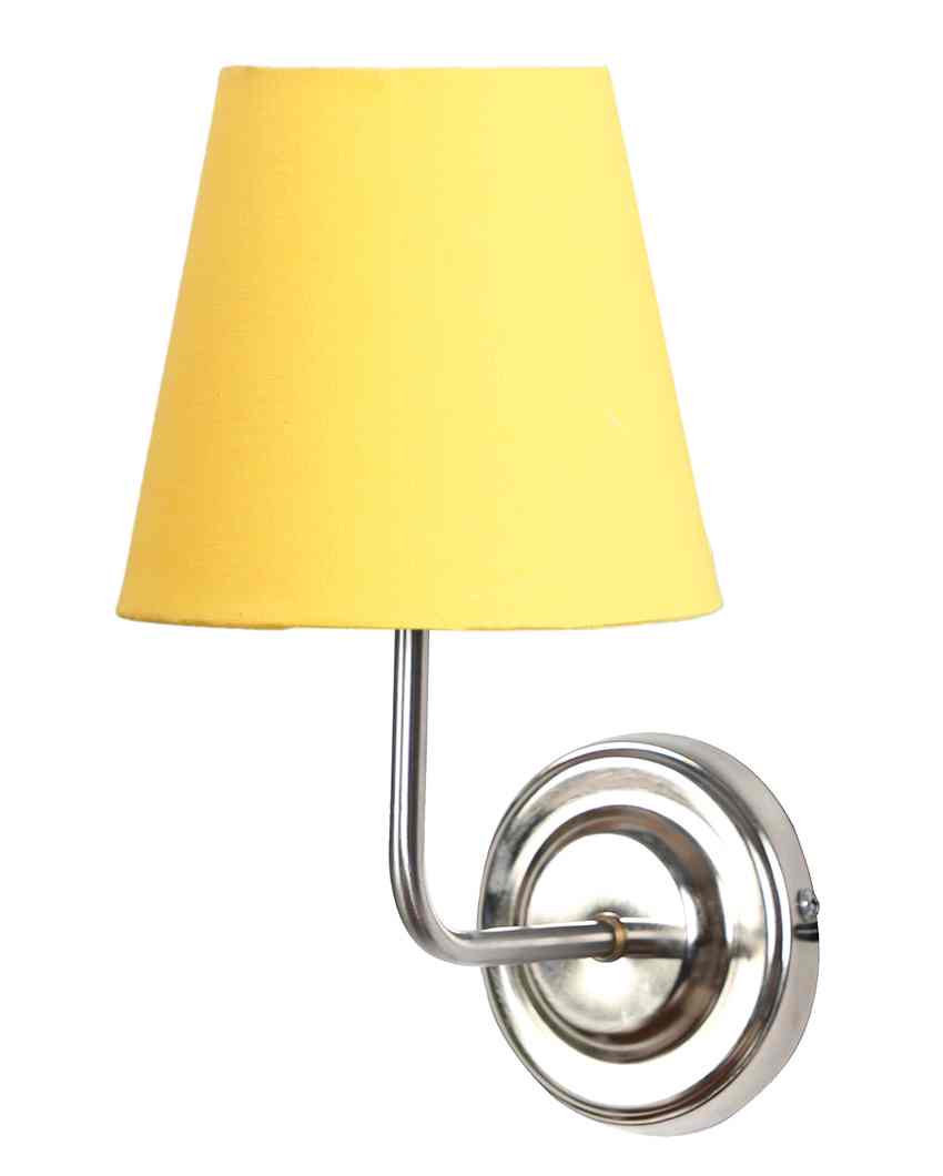 Classic Timeless Cotton Wall Mounted Lamp With Iron Base | 7 x 6 x 10 inches