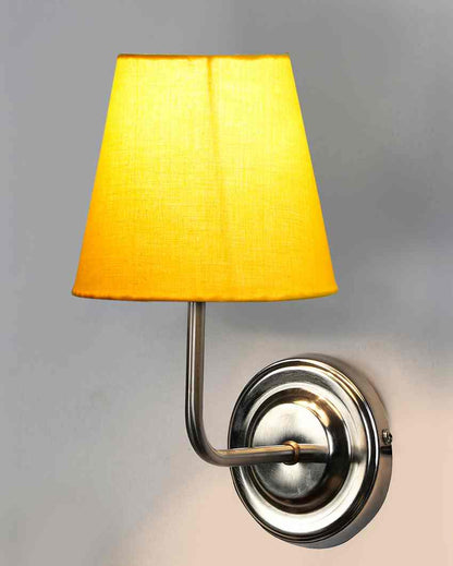 Classic Timeless Cotton Wall Mounted Lamp With Iron Base | 7 x 6 x 10 inches