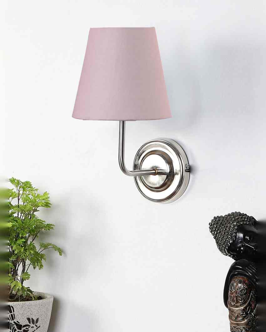 Classic Timeless Cotton Wall Mounted Lamp With Iron Base | 7 x 6 x 10 inches