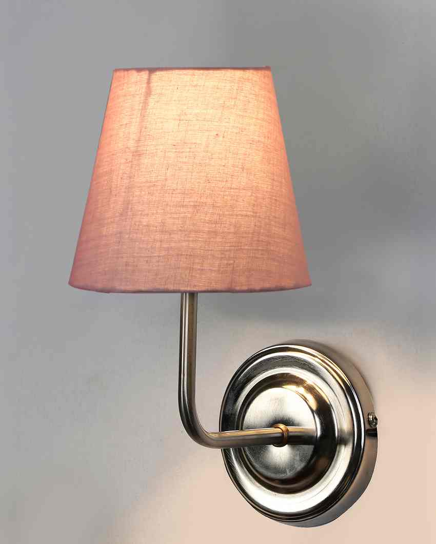 Classic Timeless Cotton Wall Mounted Lamp With Iron Base | 7 x 6 x 10 inches