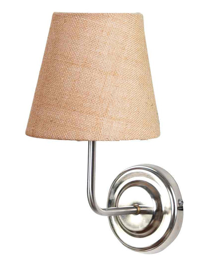 Earthy Jute Wall Mounted Lamp With Steel Base | 7 x 6 x 10 inches