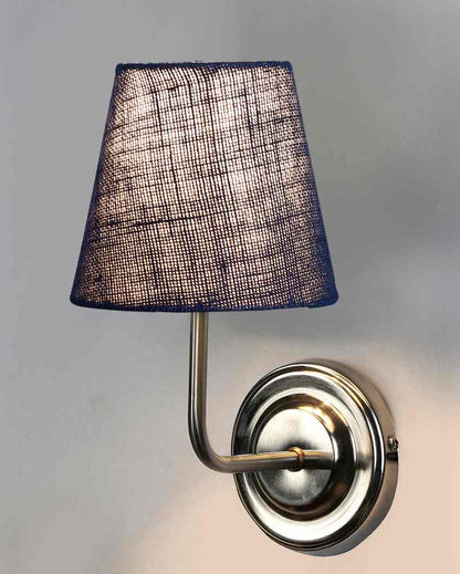 Earthy Jute Wall Mounted Lamp With Steel Base | 7 x 6 x 10 inches