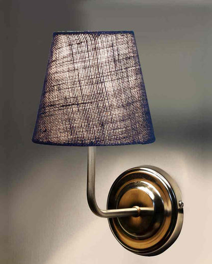 Earthy Jute Wall Mounted Lamp With Steel Base | 7 x 6 x 10 inches