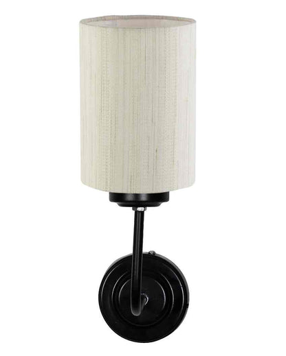 Vintage Elegant Cotton Wall Mounted Lamp With Iron Base | 7 x 4 x 12 inches