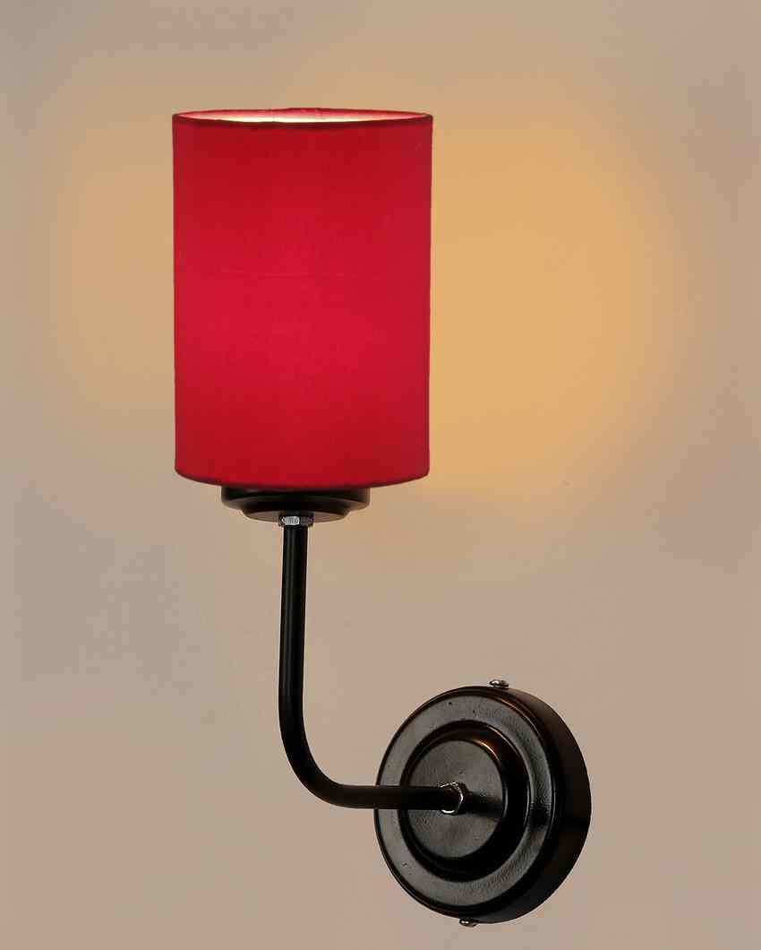 Vintage Elegant Cotton Wall Mounted Lamp With Iron Base | 7 x 4 x 12 inches