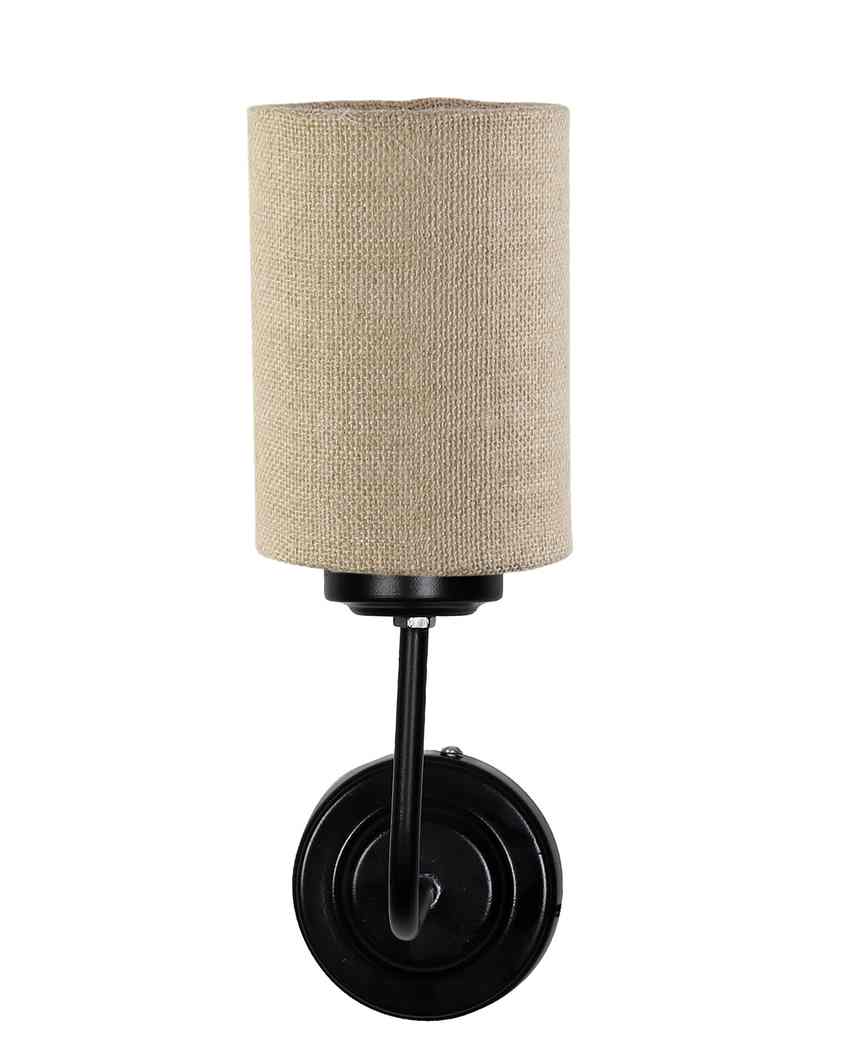 Natural Jute Wall Mounted Lamp Iron Base | 7 x 4 x 12 inches