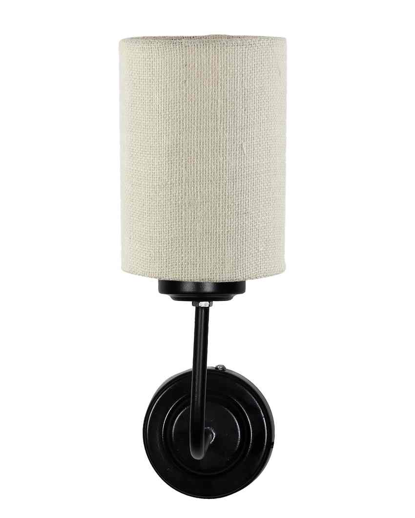 Natural Jute Wall Mounted Lamp Iron Base | 7 x 4 x 12 inches