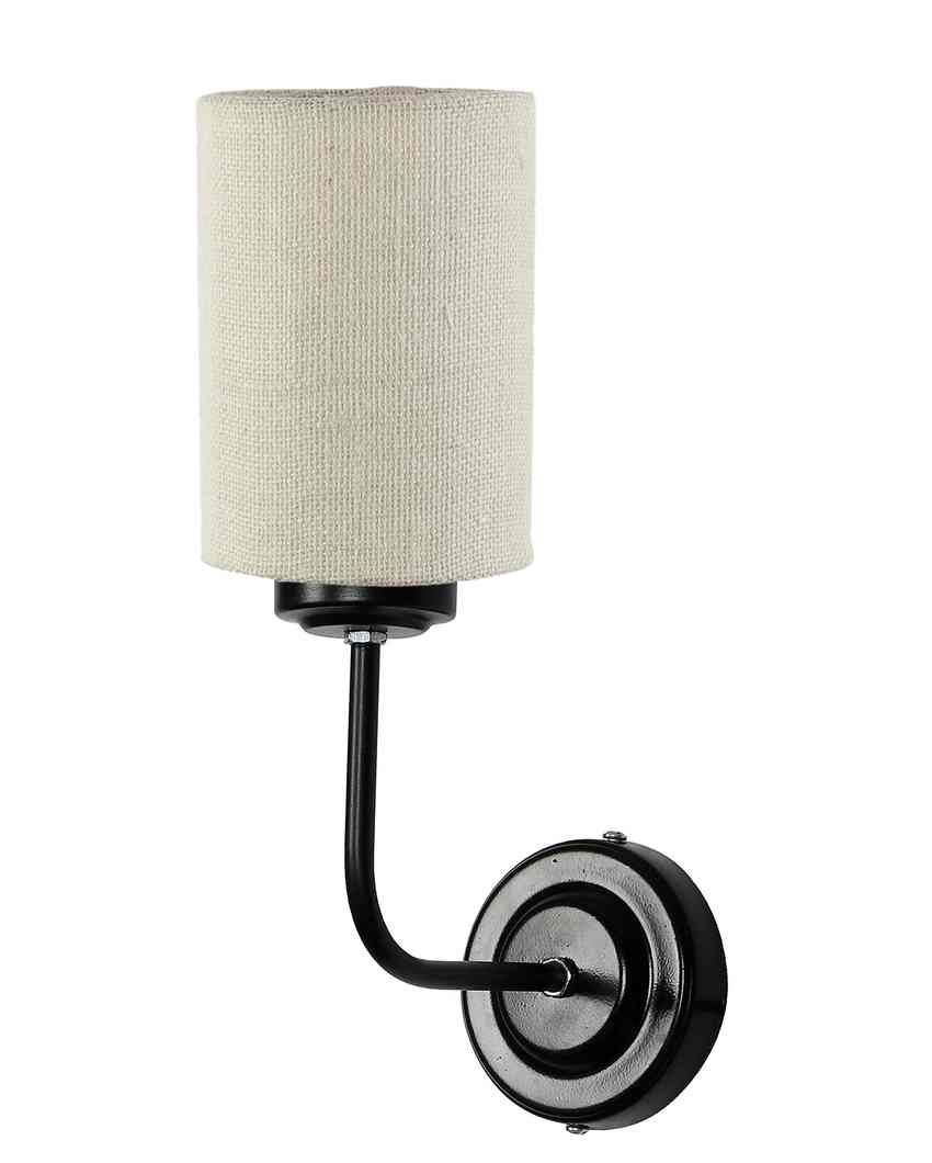 Natural Jute Wall Mounted Lamp Iron Base | 7 x 4 x 12 inches