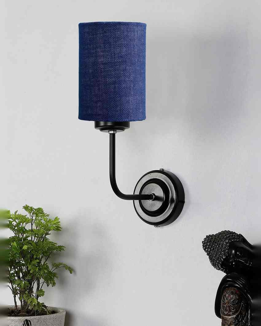 Natural Jute Wall Mounted Lamp Iron Base | 7 x 4 x 12 inches