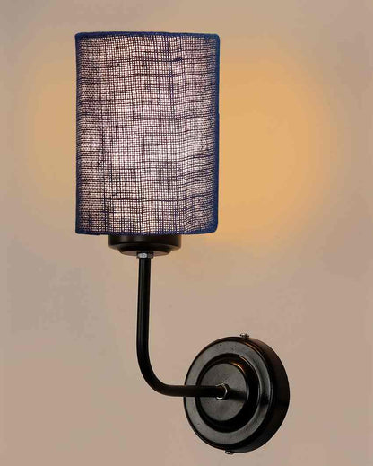 Natural Jute Wall Mounted Lamp Iron Base | 7 x 4 x 12 inches