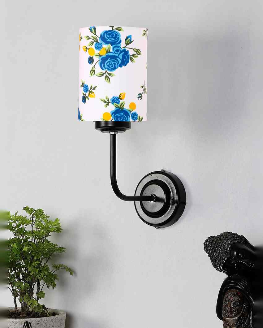 Artistic Creative Cotton Shade Wall Mounted Lamp with Iron Base | 7 x 4 x 12 inches