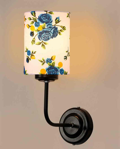 Artistic Creative Cotton Shade Wall Mounted Lamp with Iron Base | 7 x 4 x 12 inches