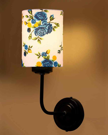 Artistic Creative Cotton Shade Wall Mounted Lamp with Iron Base | 7 x 4 x 12 inches