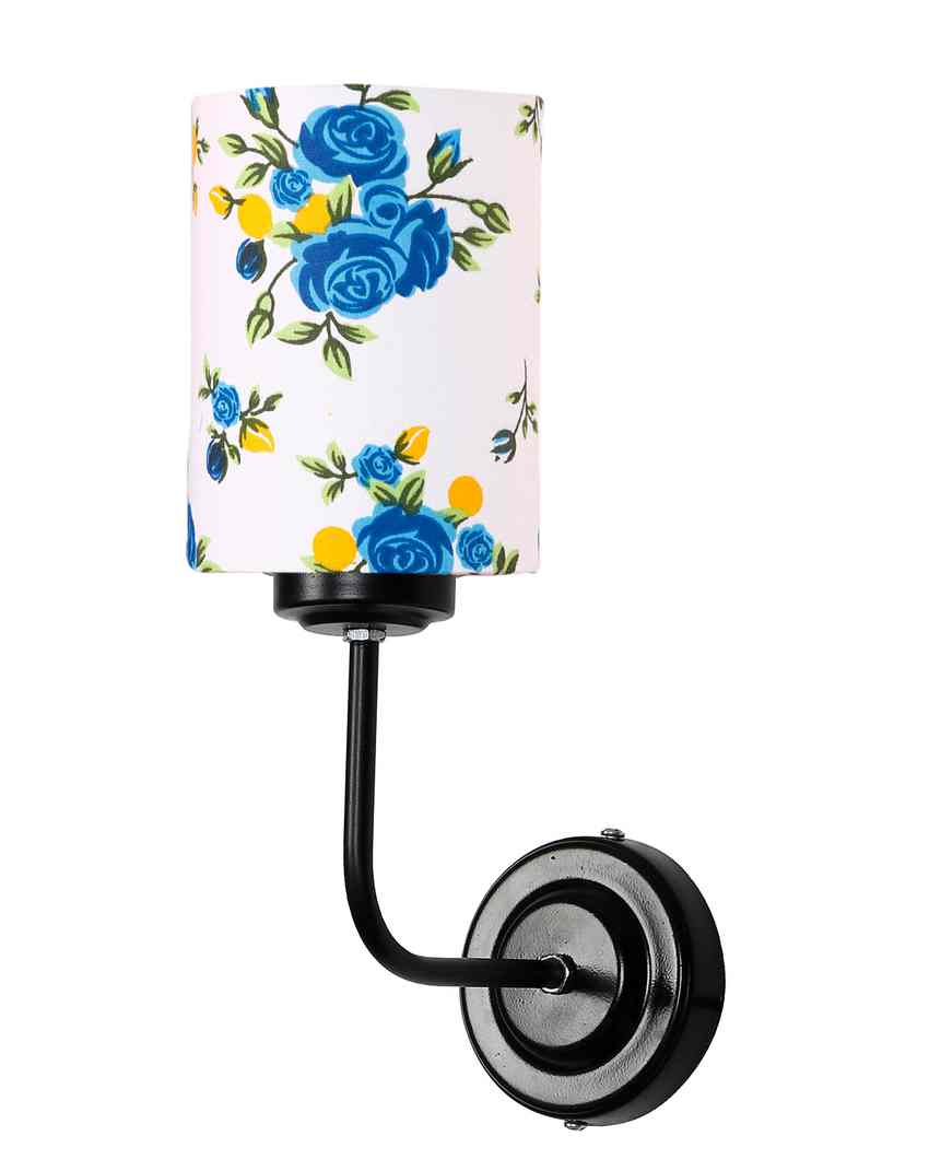 Artistic Creative Cotton Shade Wall Mounted Lamp with Iron Base | 7 x 4 x 12 inches