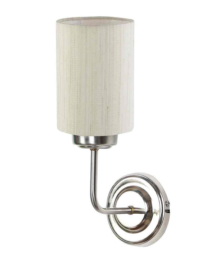 Vintage Cotton Wall Mounted Lamp With Steel Base | 4 x 7 x 12 inches