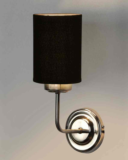 Vintage Cotton Wall Mounted Lamp With Steel Base | 4 x 7 x 12 inches