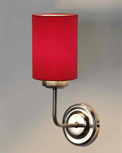 Vintage Cotton Wall Mounted Lamp With Steel Base | 4 x 7 x 12 inches