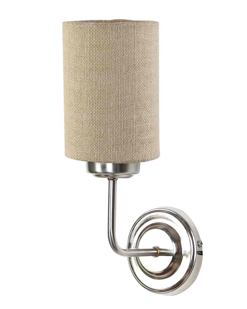 Vintage Cotton Wall Mounted Lamp With Steel Base | 4 x 7 x 12 inches